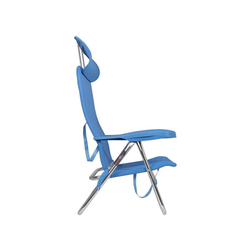Crespo Beach Chair AL/205 Compact Blue Crespo - UK Camping And Leisure