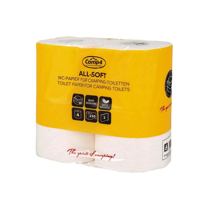 All Soft Toilet Roll 4pk 2ply 66334 Camp 4 - UK Camping And Leisure