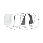 Outwell Fresno Driveaway Awning Grey Outwell - UK Camping And Leisure