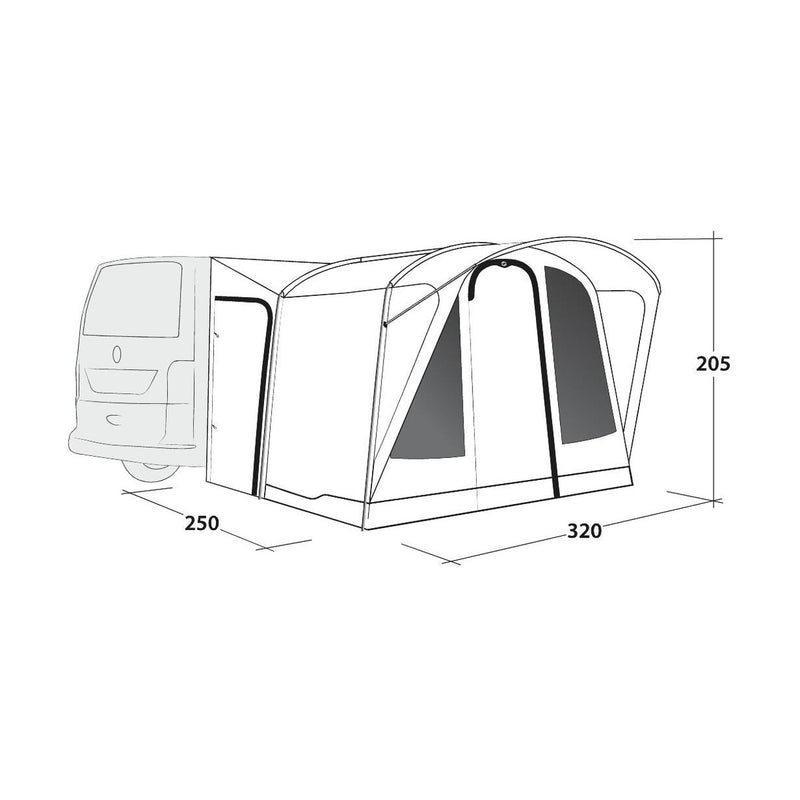Outwell Fresno Driveaway Awning Grey Outwell - UK Camping And Leisure