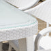 Dellonda  Dining Tables with Tempered Glass Top 150 x 90 x 76cm - Ivory White Dellonda - UK Camping And Leisure