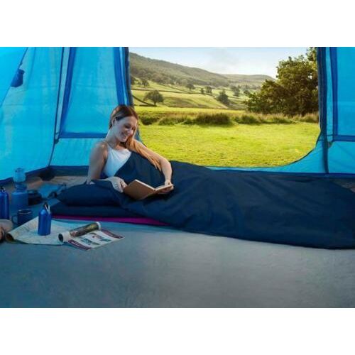 Luxury Grey Stripe Compact Duvalay 4.5 Tog Sleeping Bag Duvet & Topper GREY Duvalay - UK Camping And Leisure