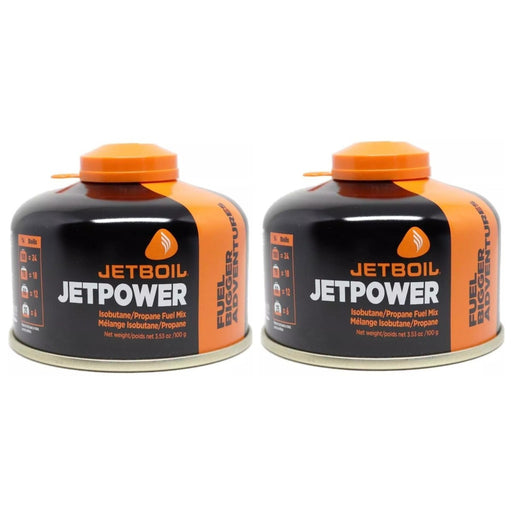 2x Jetboil JetPower Butane Gas Fuel 100g Canister Jetboil - UK Camping And Leisure