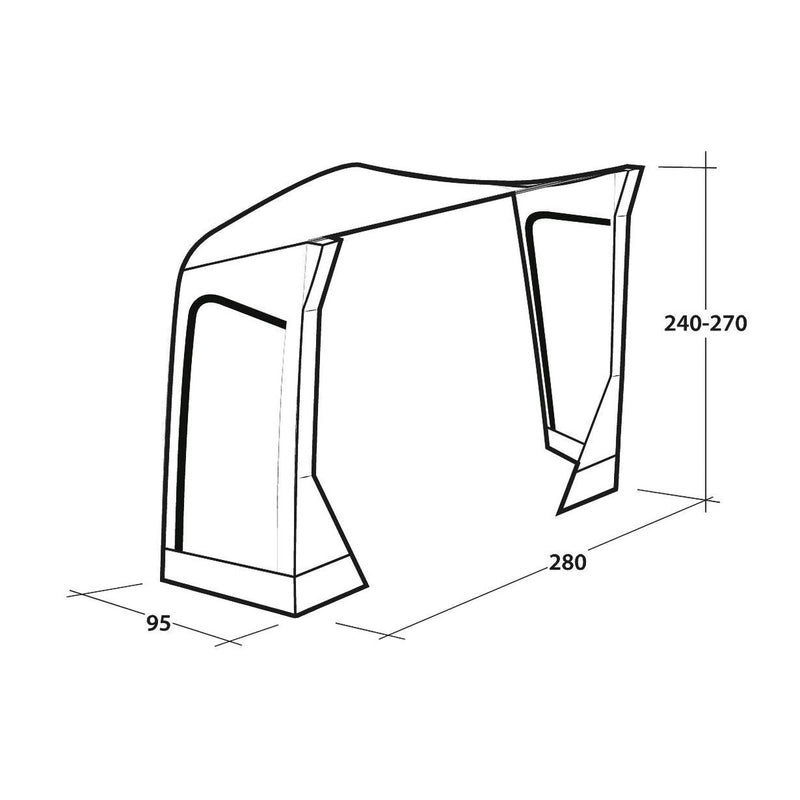 Outwell Mid/Tall Connection Park PowerAir Access zone 240-270cm - View 5