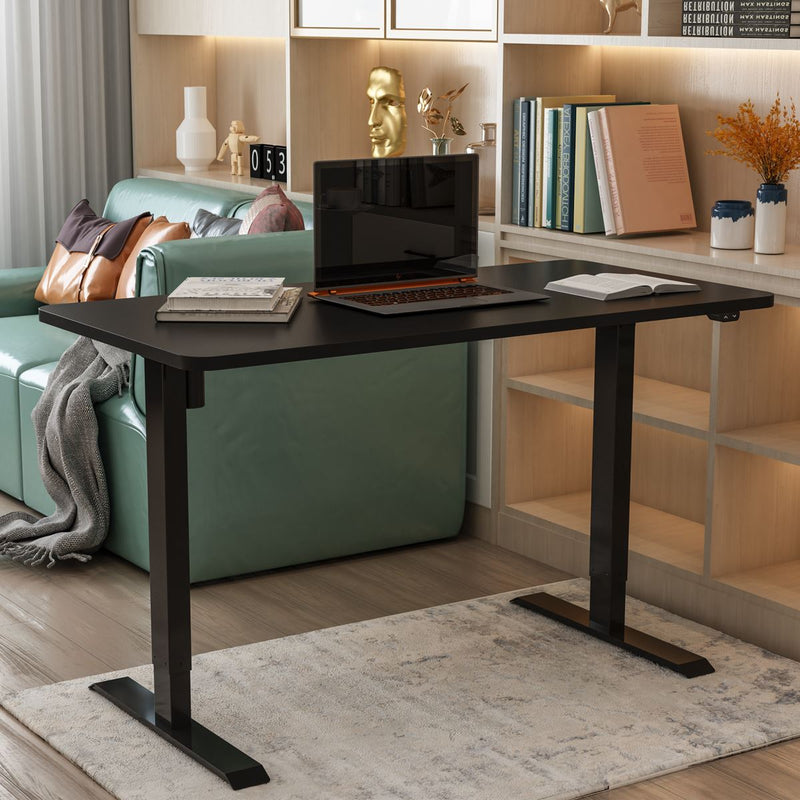 Dellonda Single Motor Adjustable-Height Electric Sit/Stand Desk - Black Desktop Dellonda - UK Camping And Leisure