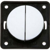 Berker 12V/230V Twin Rocker Switch Gloss Chrome 21232G