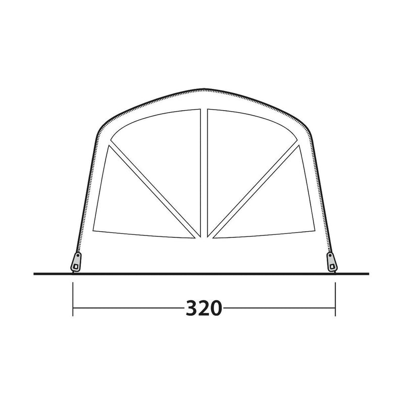 Outwell Florida 5 Air 5 Berth Four Room Tunnel Tent - View 21