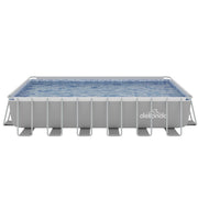 Dellonda Steel Frame Rectangular Swimming Pool - Step Ladder & Filter Pump 25ft Dellonda - UK Camping And Leisure