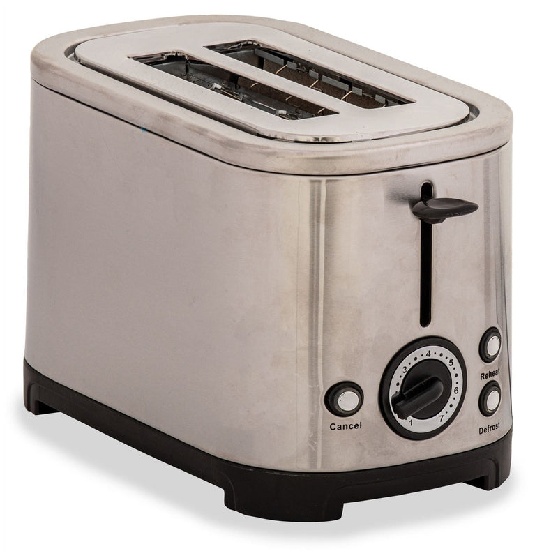 Rocket low wattage polished stainless steel Caravan toaster (2 slice) Quest - UK Camping And Leisure
