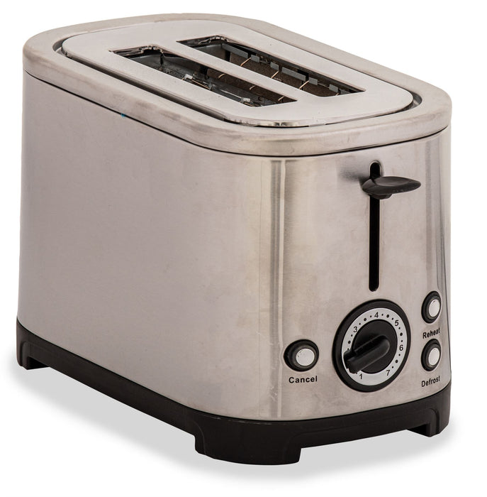 Rocket low wattage polished stainless steel Caravan toaster (2 slice) Quest - UK Camping And Leisure