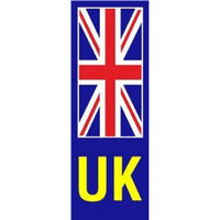 W4 Uk Plate Sticker U/Jack Yellow 40 X 110Mm 37198
