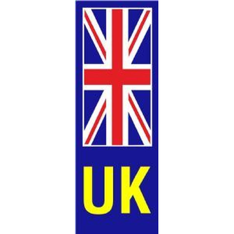W4 Uk Plate Sticker U/Jack Yellow 40 X 110Mm 37198 W4 - UK Camping And Leisure