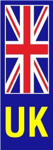 W4 Uk Plate Sticker U/Jack Yellow 40 X 110Mm 37198 W4 - UK Camping And Leisure