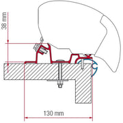 Fiamma Adapter Bracket Kit for Caravan Standard (98655-657) Fiamma - UK Camping And Leisure