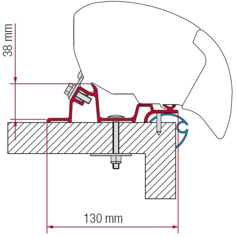 Fiamma Adapter Bracket Kit for Caravan Standard (98655-657) Fiamma - UK Camping And Leisure