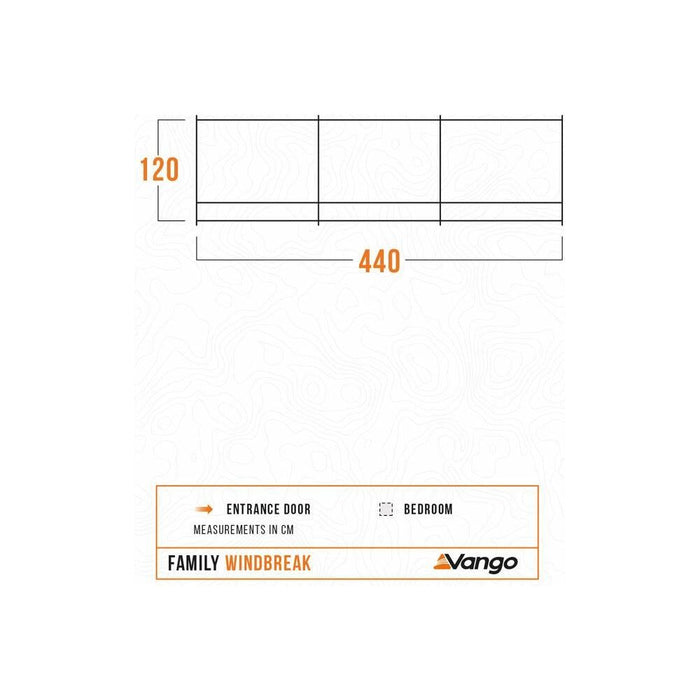 Vango Sentinel Family Windbreak Deep Blue Vango - UK Camping And Leisure