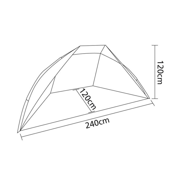 Bo-Camp Beach Screen Grey/Blue Bo-Camp - UK Camping And Leisure