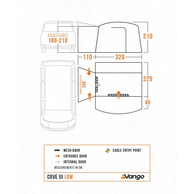 Vango Cove III Low Drive Away Awning Low Smoke - View 18