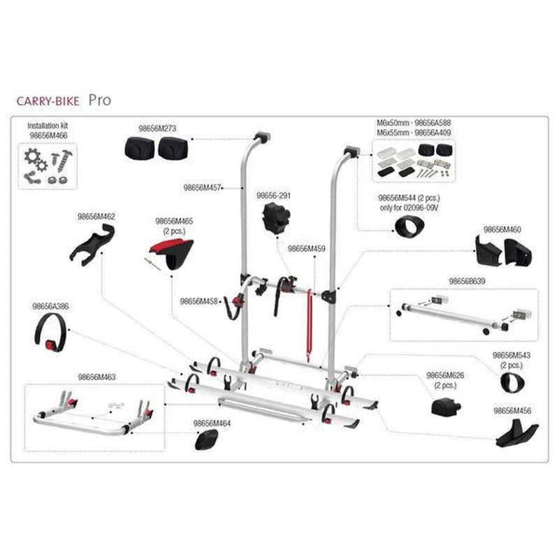 Fiamma Upper Fitting Sleeve for Carry Bike Pro Range (98656M544) - View 2