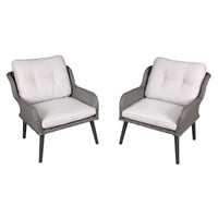Dellonda Buxton Rattan Wicker Outdoor Chair Set 2pc DG79