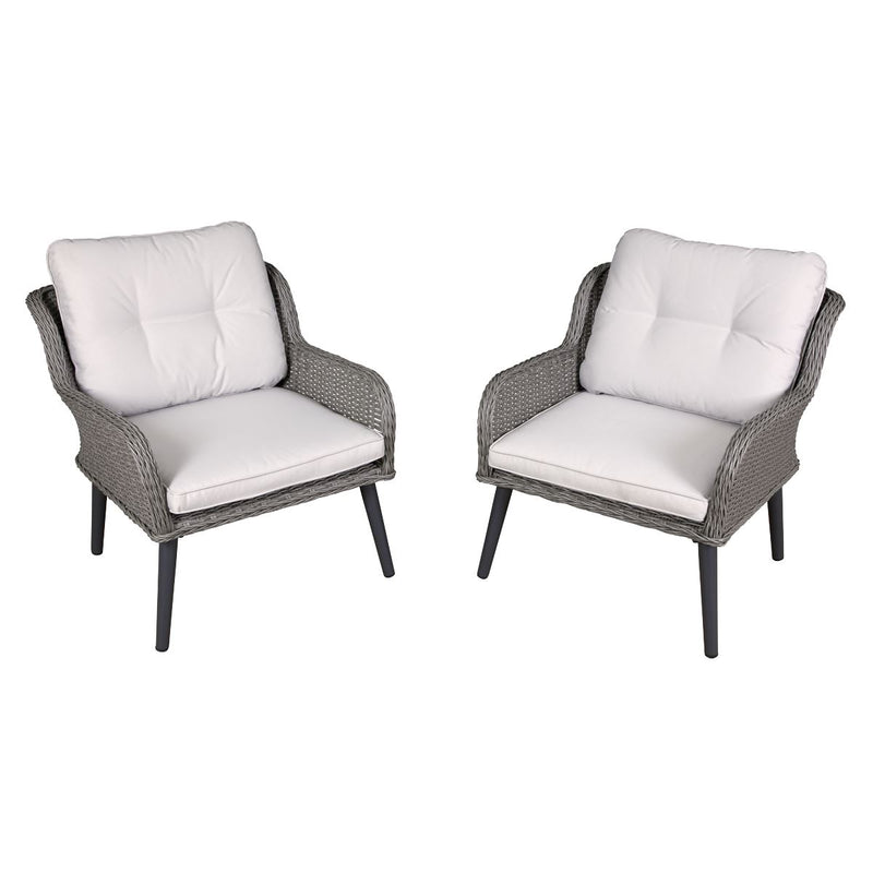 Dellonda Buxton Rattan Wicker Outdoor Chair Set 2pc DG79 Dellonda - UK Camping And Leisure