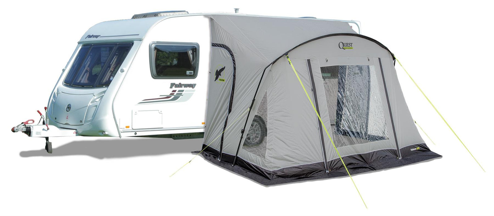 Quest Falcon Pro 325 Poled Porch Caravan Awning Grey Quest Leisure - UK Camping And Leisure