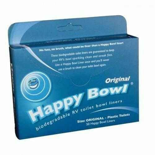 Happy Bowl Biodegradable Toilet Bowl Liners Original 50 Liners in a Box Caravan