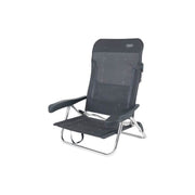 Crespo Beach Chair AL/221 Dark Grey Crespo - UK Camping And Leisure