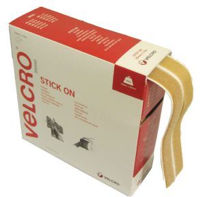 Velcre Brand Stick/Stick Dispenser Ecru 10M Roll Vel-Ec60221 UK Camping And Leisure - UK Camping And Leisure