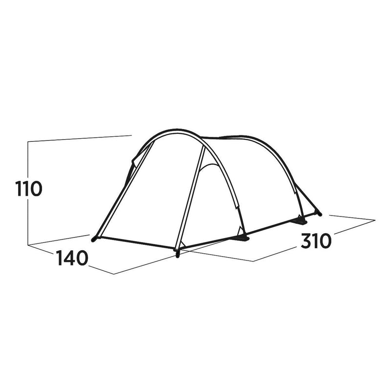 Easy Camp Hemsedal 2 Person Tunnel Tent 2 Berth Festival Camping - View 12