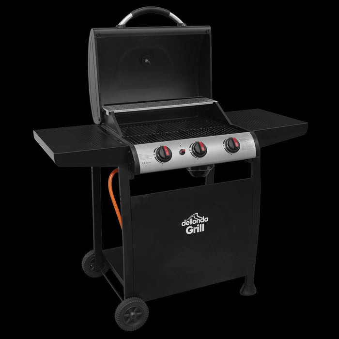 Dellonda 3 Burner Gas BBQ UK Camping And Leisure