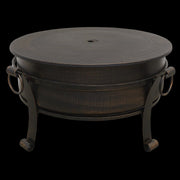 Dellonda 30" Deluxe 2-in-1 Outdoor Fire Pit & Coffee Table Antique Bronze Effect Dellonda - UK Camping And Leisure