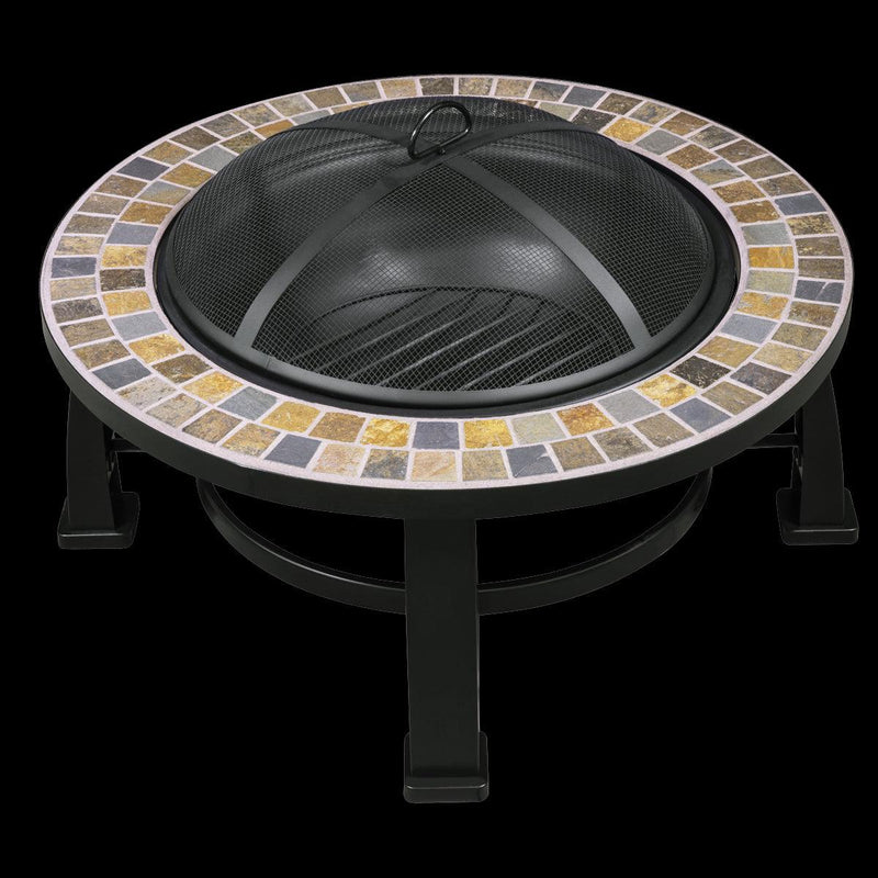 Dellonda 30" Deluxe Traditional Style Fire Pit Outdoor Heater - Slate Dellonda - UK Camping And Leisure