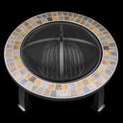Dellonda 30" Deluxe Traditional Style Fire Pit Outdoor Heater - Slate Dellonda - UK Camping And Leisure