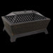 Dellonda 35" Rectangular Outdoor Fire Pit Antique Bronze Effect - UK Camping And Leisure