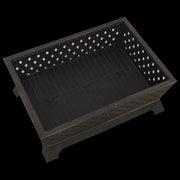 Dellonda 35" Rectangular Outdoor Fire Pit Antique Bronze Effect Dellonda - UK Camping And Leisure