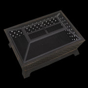 Dellonda 35" Rectangular Outdoor Fire Pit Antique Bronze Effect Dellonda - UK Camping And Leisure