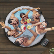 Dellonda 4-6 Person Inflatable Hot Tub Spa with Smart Pump - Rattan Effect Dellonda - UK Camping And Leisure