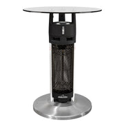 Dellonda Bistro Table with 1200W Heater - Black/Stainless Steel Dellonda - UK Camping And Leisure