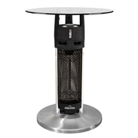 Dellonda Bistro Table with 1200W Heater - Black/Stainless Steel