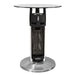 Dellonda Bistro Table with 1200W Heater - Black/Stainless Steel UK Camping And Leisure