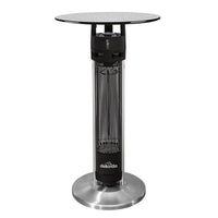Dellonda Bistro Table with 1600W Heater - Black Stainless Steel