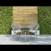 Dellonda Echo 3 Piece Balcony Set with Tempered Glass Top Dellonda - UK Camping And Leisure
