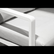 Dellonda Kyoto White 3 Piece Outdoor Garden Corner Sofa & Coffee Table Set Dellonda - UK Camping And Leisure