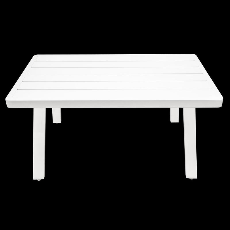 Dellonda Kyoto White 3 Piece Outdoor Garden Corner Sofa & Coffee Table Set Dellonda - UK Camping And Leisure