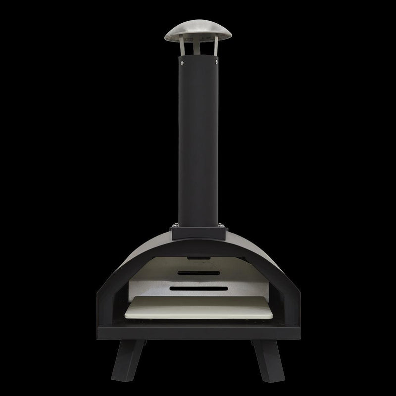 Dellonda Portable Wood-Fired 14" Pizza Oven and Smoking Oven Black/Stainless Steel Dellonda - UK Camping And Leisure