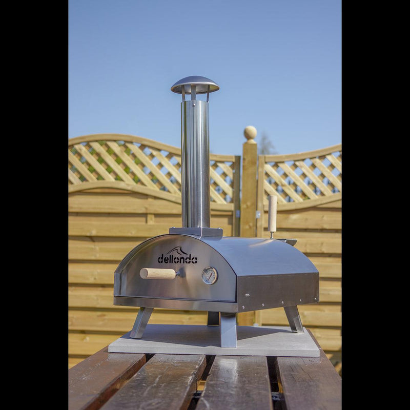 Dellonda Portable Wood-Fired Pizza Oven and Smoking Oven Stainless Steel Dellonda - UK Camping And Leisure