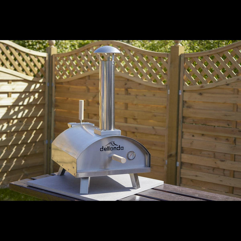 Dellonda Portable Wood-Fired Pizza Oven and Smoking Oven Stainless Steel Dellonda - UK Camping And Leisure