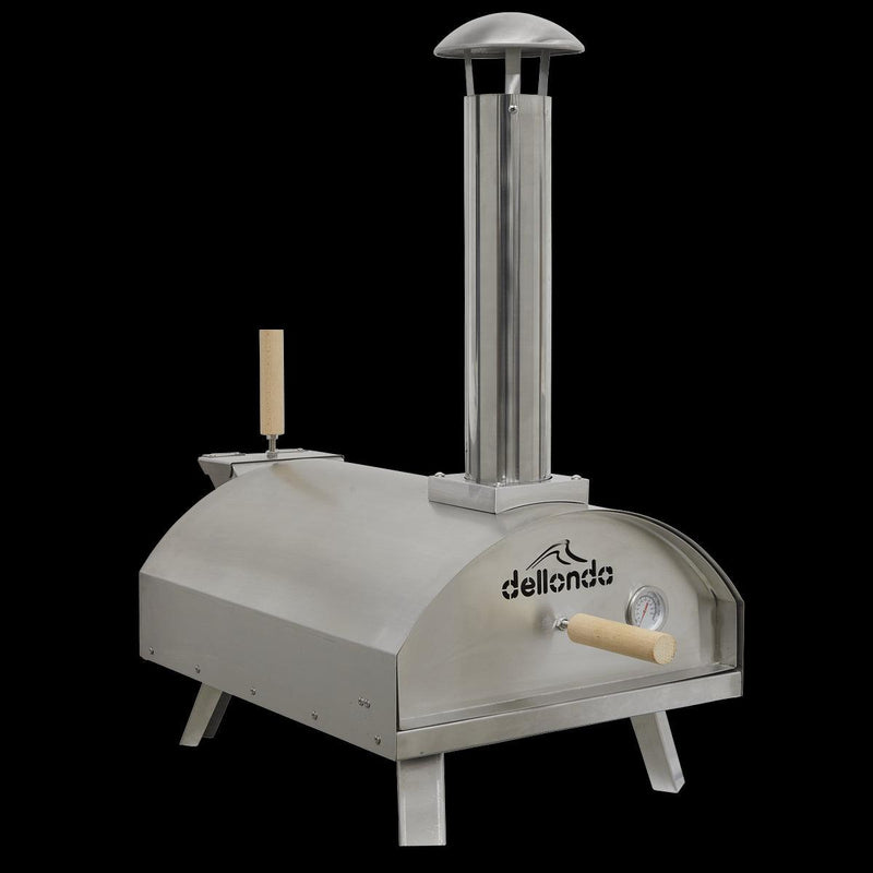 Dellonda Portable Wood-Fired Pizza Oven and Smoking Oven Stainless Steel Dellonda - UK Camping And Leisure