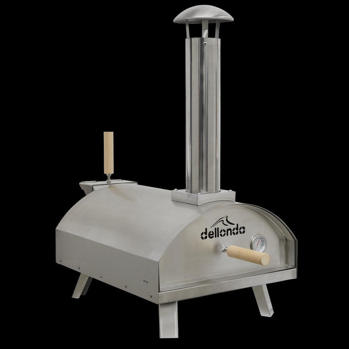 Dellonda Portable Wood-Fired Pizza Oven and Smoking Oven Stainless Steel UK Camping And Leisure